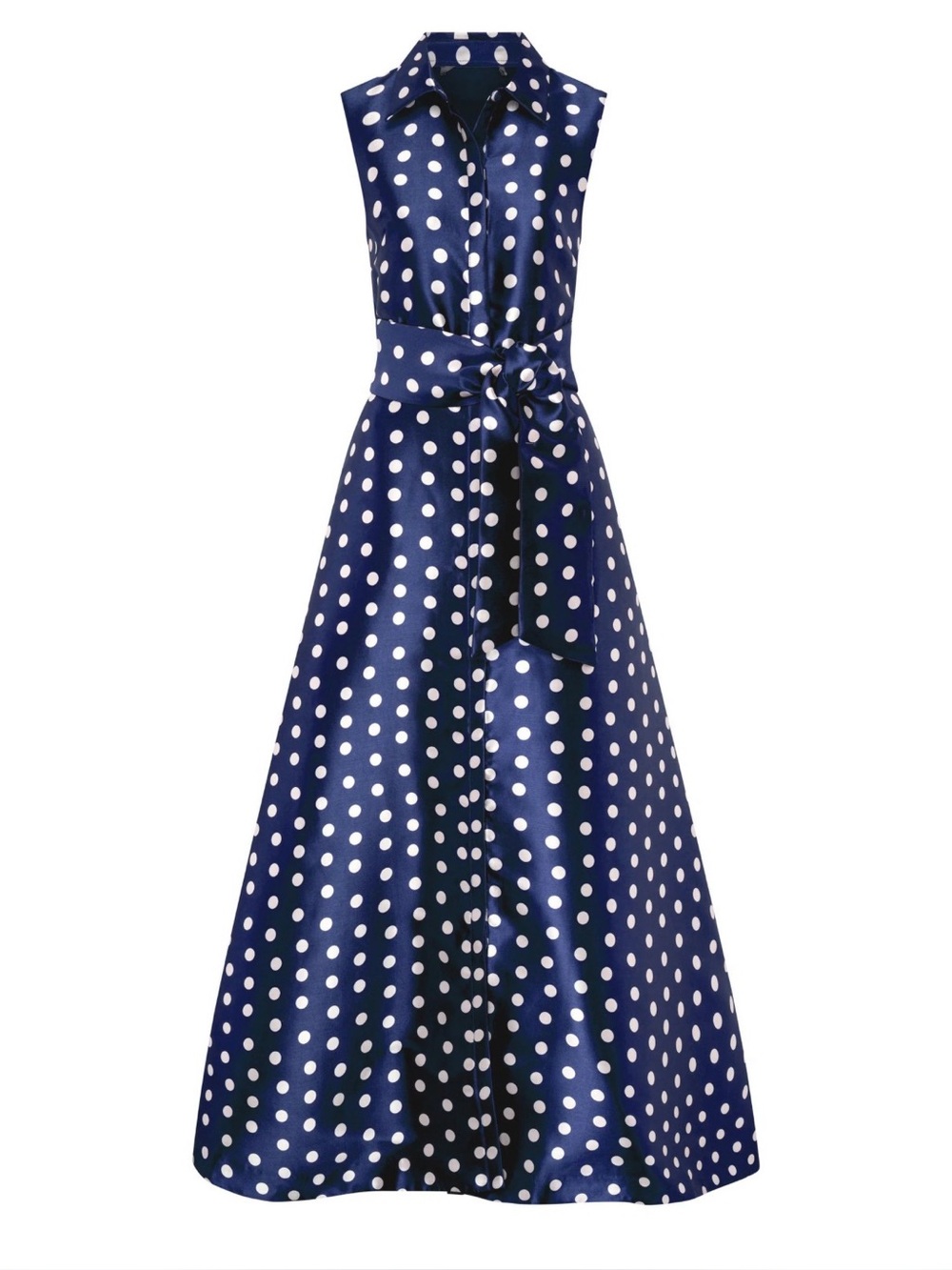 JULIA JORDAN SLEEVELESS POLKA DOT MAXI DRESS COLOR NAVY SIZE 6 NWT - Picture 5 of 13